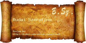 Budai Szerafina névjegykártya
