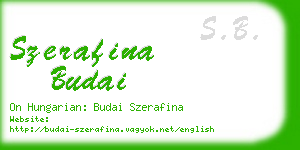 szerafina budai business card